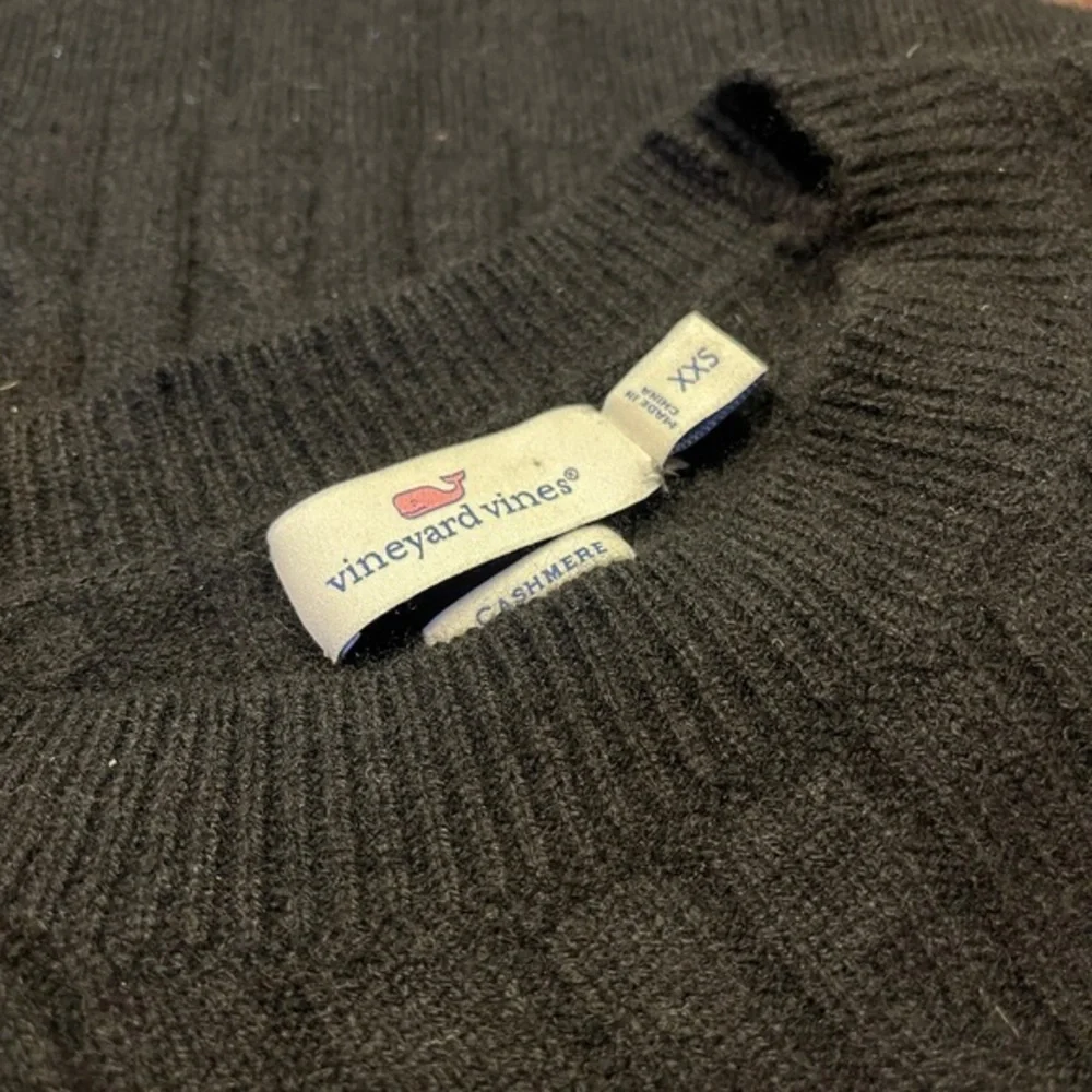 Vineyard Vines Cashmere Cable Knit Sweater‎ size XXS black
